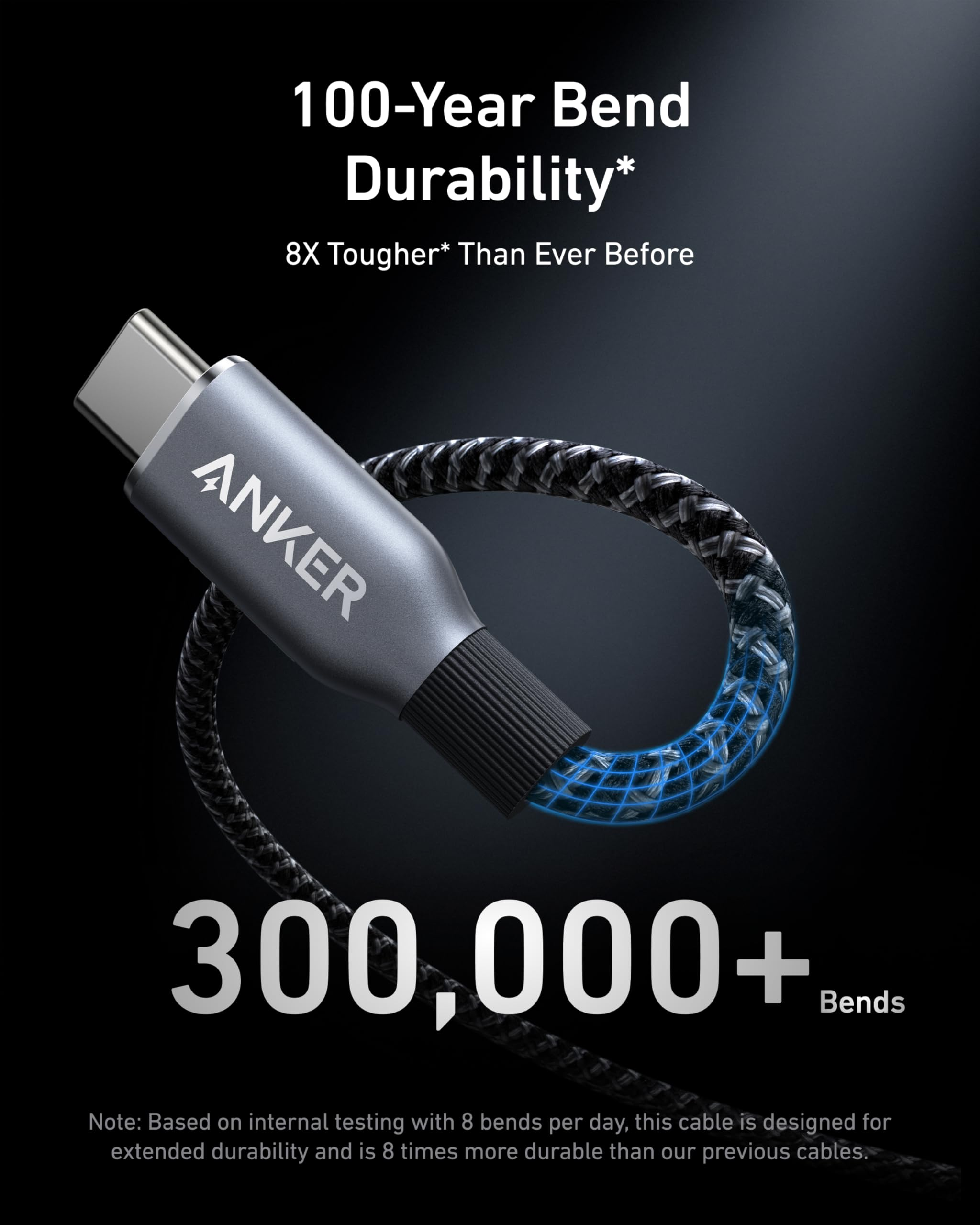 Anker Prime USB-C to USB-C Cable (6FT, 240W, Upcycled-Braided)- Black Anker Prime USB-C to USB-C Cable (6FT, 240W, Upcycled-Braided)- Black
